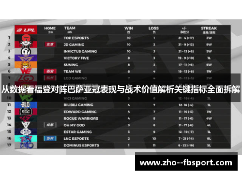从数据看福登对阵巴萨亚冠表现与战术价值解析关键指标全面拆解 从数据看福登对阵巴萨亚冠表现与战术价值解析关键指标全面拆解